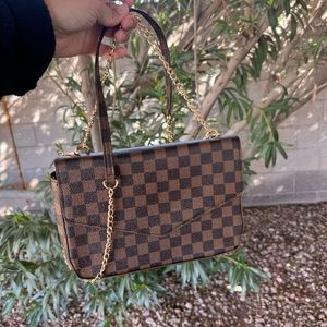 Checkered crossbody bag
